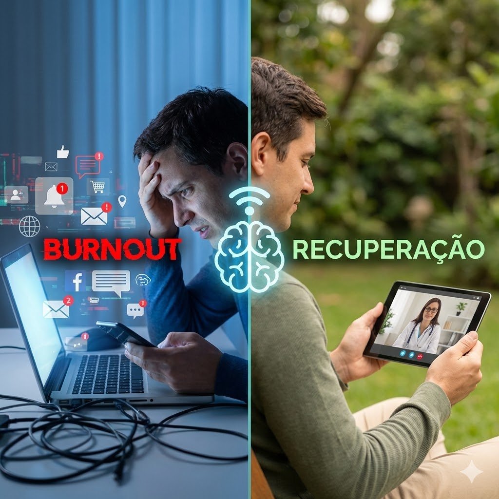 Psicologia Online: Combatendo o Burnout Digital e a Exaustão em 202